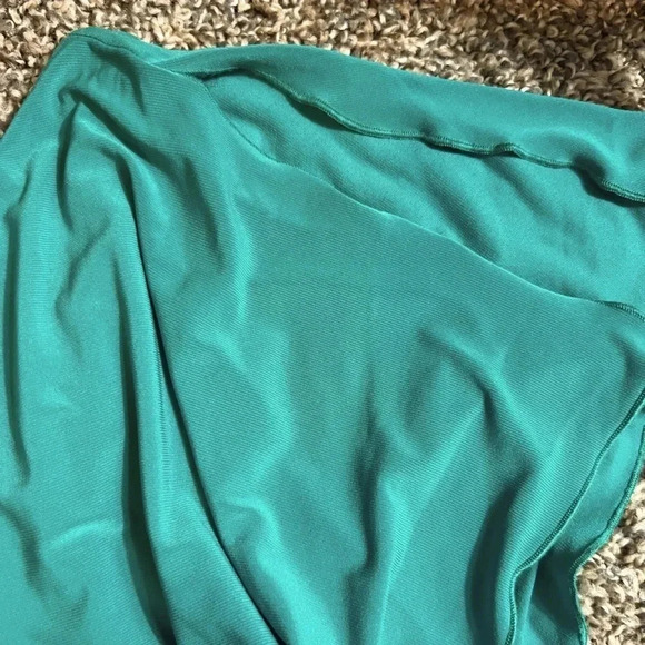- JESSICA Simpson Dress Y2K blue green split short sleeve date night size small - Picture 2 of 9